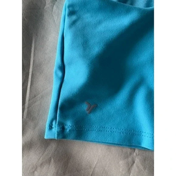 Old Navy Active Bra M(8) Powersoft Girls Crop Top Turquoise/Pink Athletic Sports - Picture 5 of 13